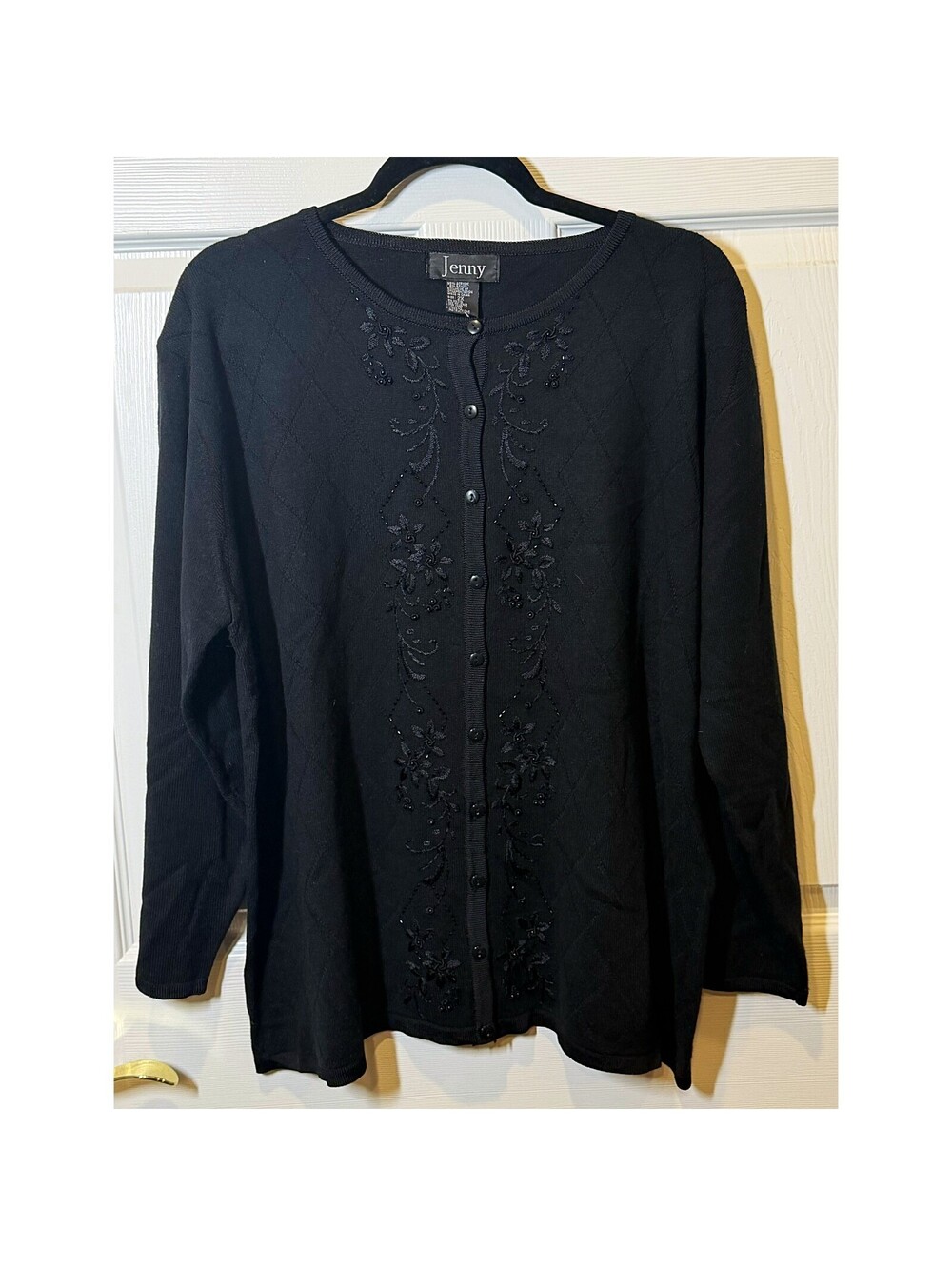 Plus Size Embellished Knit Cardigan